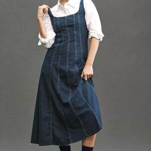 Joie Denim Midi Dress NWT Small Raw Hem Fit & Flare